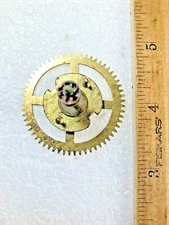 Unmarked Clock Movement (Ingraham?) Strike Side 3rd Wheel   (K6547)