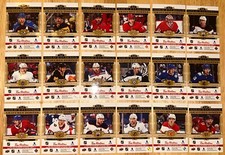 2022-23 TIM HORTONS HOCKEY GOLD ETCHINGS COMPLETE SET ALL 18 CARDS G1 - G18