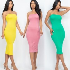 Women's Lrg Tube Bodycon Dresses Bundle Of 3 CLEARANCE!!