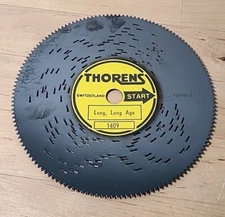 Vintage Thorens Switzerland 4 1/2" Metal Song Disc #1409  "Long, Long Ago"