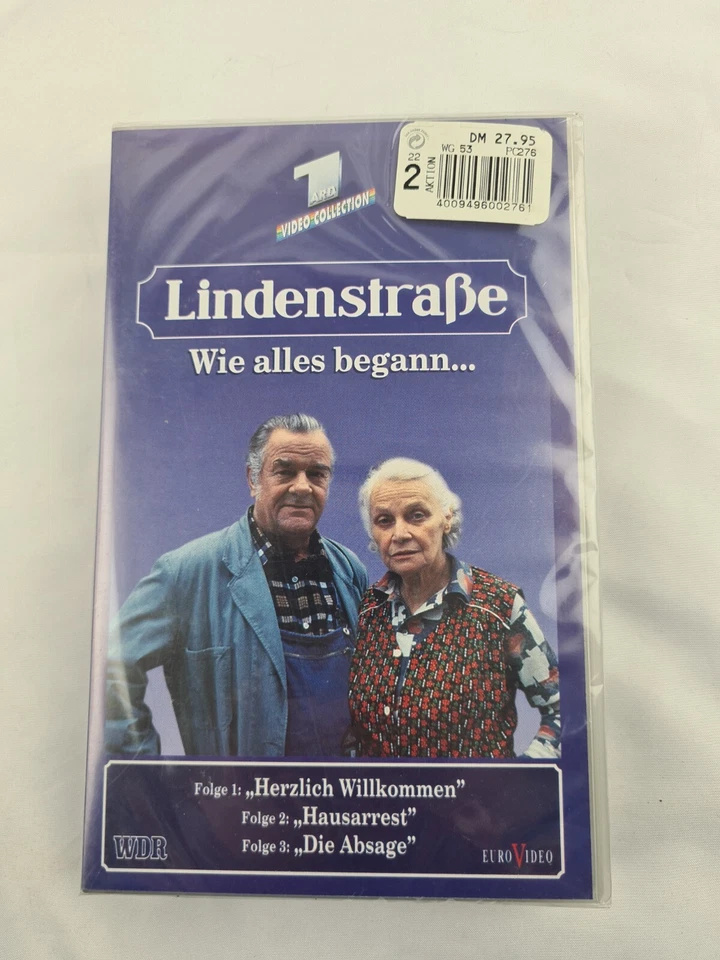 RARITÄT! Lindenstraße Wie alles begann.. Folge 1-3 VHS Kassette Neu (versiegelt) - Bild 1 von 3