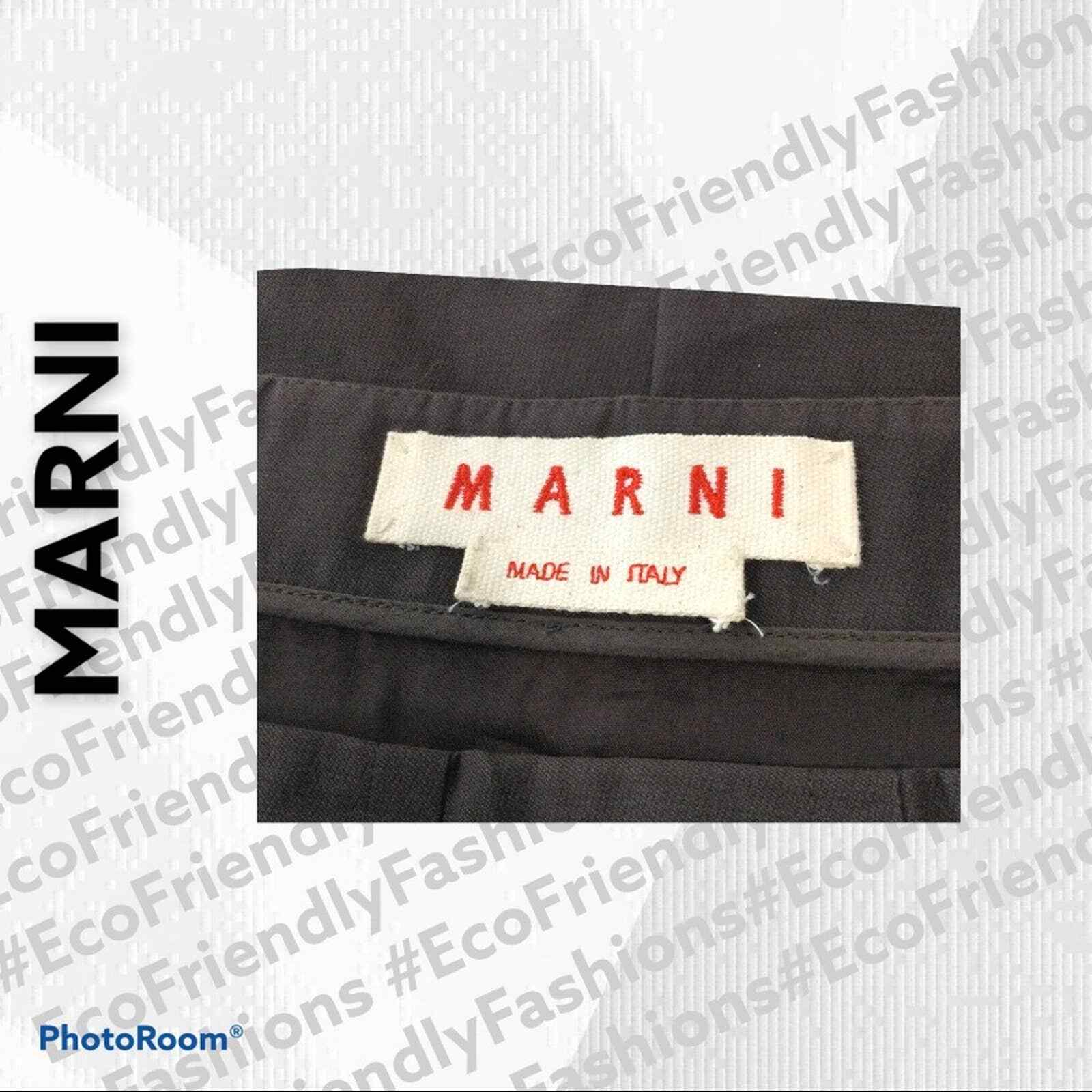 Marni Black Asymmetrical Pleated Midi Skirt - image 5