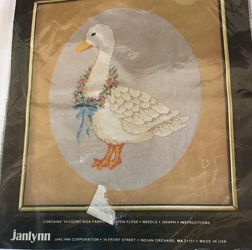Janlynn Französisch Land Madame Gans Kranz gezählt Kreuzstich Kit #50-564 Neu aus altem Lagerbestand - Bild 4 von 5