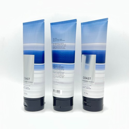 Bath & Body Works Coast Men's Collection Ultra Shea 8oz Body Cream Set of 3 - Picture 3 of 3