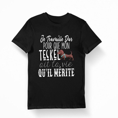 Teckel I Work Hard Bio T-shirt, Streetwear Shirt, Gift For Friend, Family