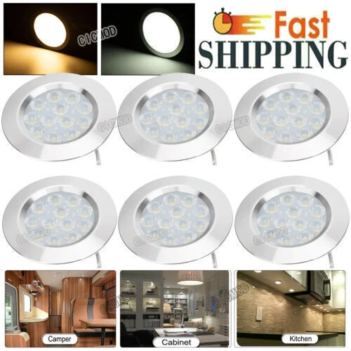 12V Interior LED Spot Lights Ceiling Camper Van Caravan Motorhome Boat Downlight - Image 4 of 4