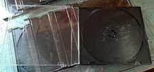375 Slim Single CD DVD Disc Jewel Disk Storage Case Black Clear Plastic Box 5mm