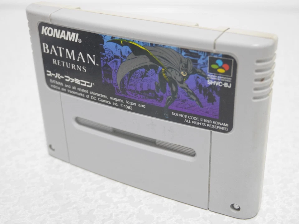 Nintendo BATMAN RETURNS Super Famicom SFC SNEC SHVC-BJ KONAMI Tested from Japan - Image 3 of 4