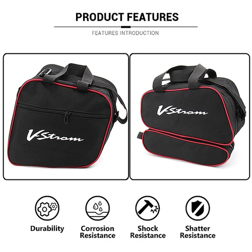 Side Case Trunk Inner Bags Saddlebags For SUZUKI VSTROM 650 DL650 DL1000 DL1050 - Foto 5 di 14