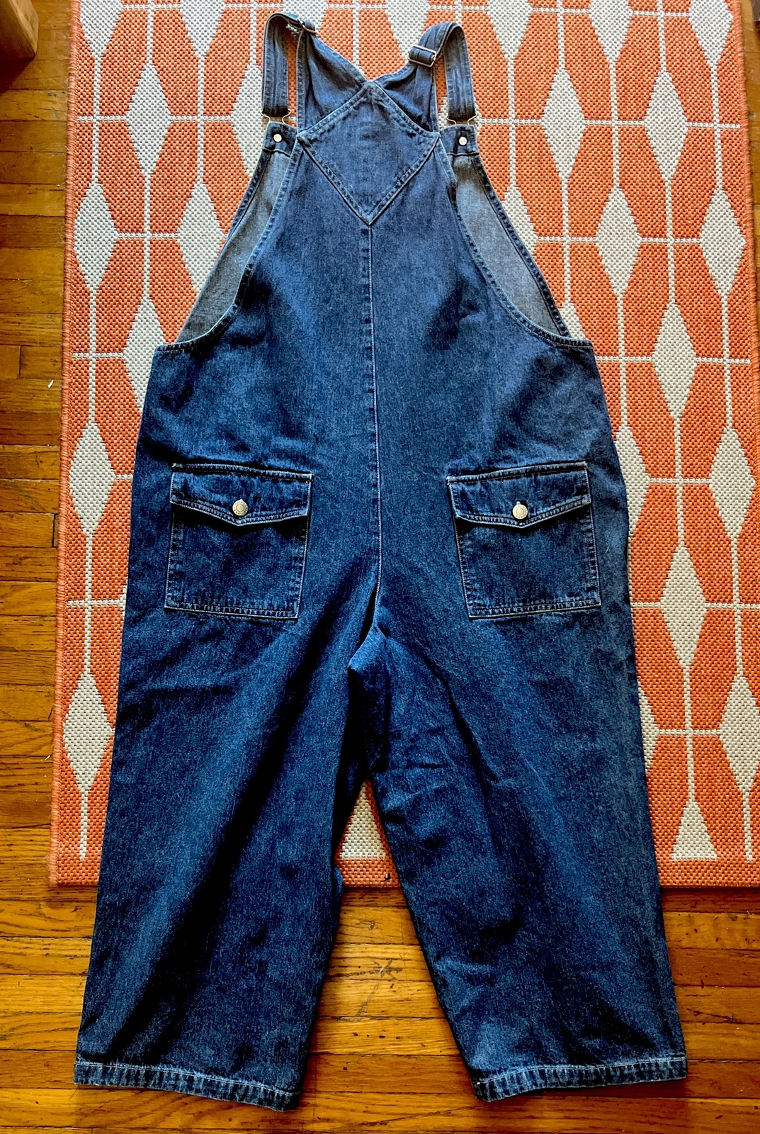 Mountain Lake Casuals Wide Leg Blue Jeans, Denim Capri Overalls Women’s