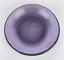 Fire & Light Recycled Glass 9" Pasta Bowl Grape #1