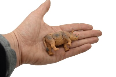 Rhino, Rhinoceros 3D Interlocking Puzzle Plastic Replica 3