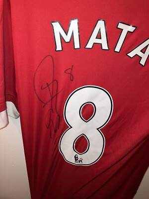 Juan Mata Original Hand Signed Autograph Manchester United Jersey
