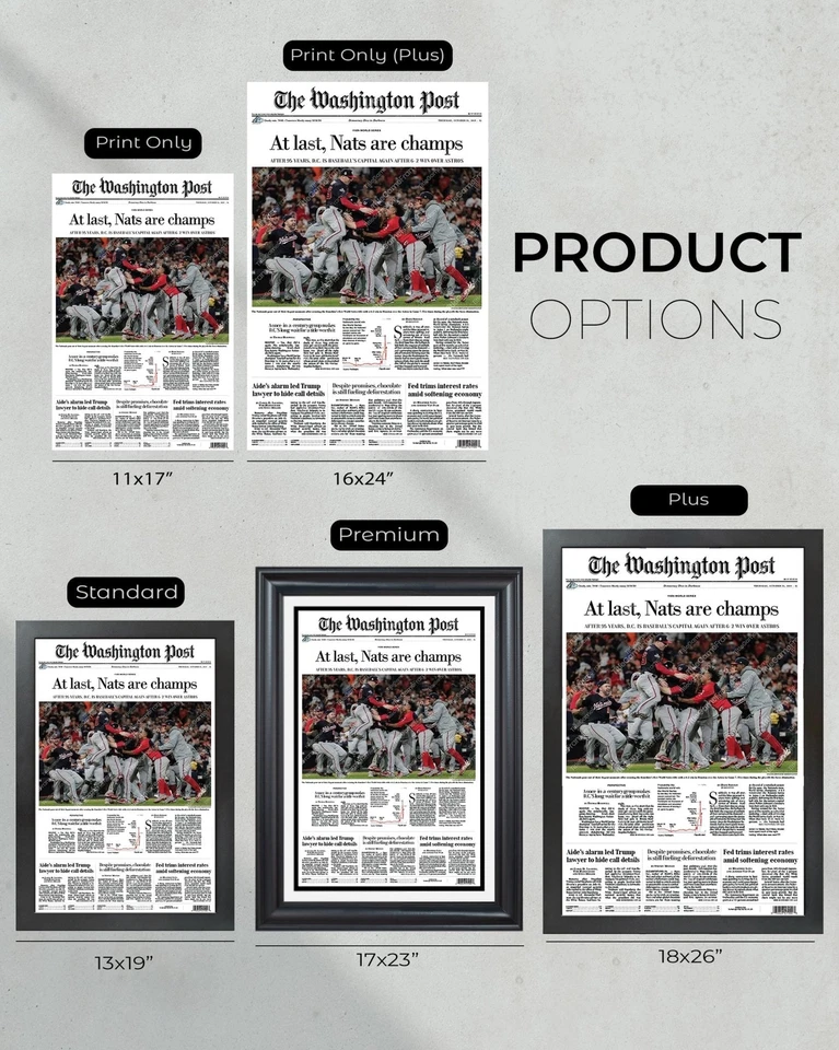 2019 Washington Nationals World Series Champions Washington Post Framed Print - Image 4 of 4