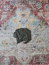 Vintage INDIAN HEAD Solid Brass Belt Buckle 1970'S - RARE