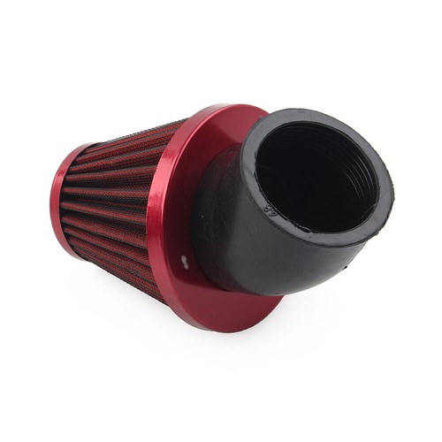 48mm Air Intake Filter Cleaner Rubber Bend Inlet Stainless Steel Mesh Motor RED - Picture 7 of 8