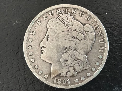 1891 CC Morgan Silver Dollar VG ,