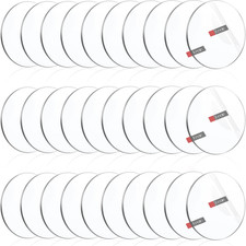 30 Pack Clear Acrylic Sheets 1 Inch Round Plexiglass Discs 1/8 Inch Thick for