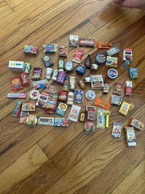 Miniature - Foods, Candy,  Carts + Toiletries + Bags Etc. Lot Of 60