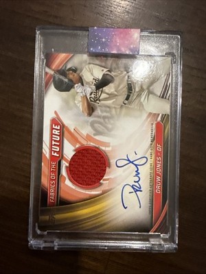 2024 Topps Pro Debut Druw Jones Fabrics of the Future Jersey Auto /175