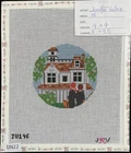 PRINTED Needlepoint 18ct JENNIFER VALLEZ Practical Magic Home Sweet Home-DN22