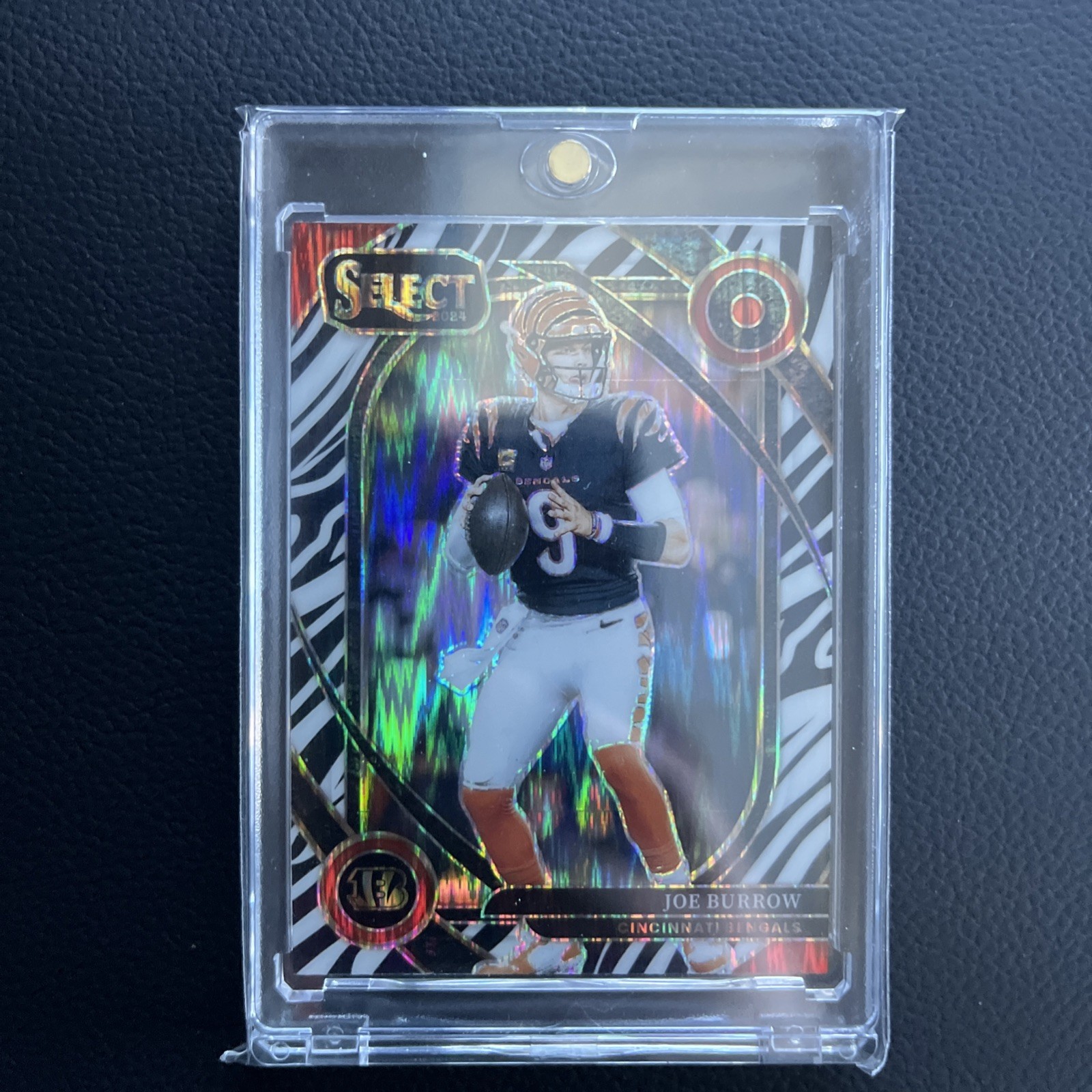 2024 Panini Select - Club Level Joe Burrow #230 Zebra Prizm