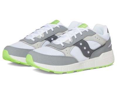 Saucony Kids' Eclipse Kdz 6.5 Big Kid White/Grey/Lime