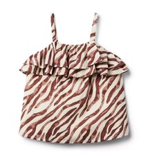 NWT - Janie and Jack Zebra Ruffle Top