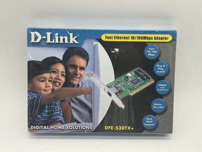 D Link Fast Ethernet PCI Adapter DFE-530TX+ 10/100Mbps Windows XP & Mac OS X