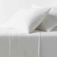 Threshold King Sheet Set 100 Cotton Jersey Knit White T-Shirt Feel Soft