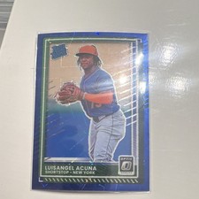 2025 Panini Donruss Optic Blue Velocity Prizm Luisangel Acuna #1 New York MLB