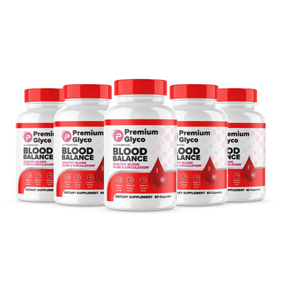 (5 Pack) Premium Glyco Blood Balance Capsules, PremiumGlyco (300 Capsules)