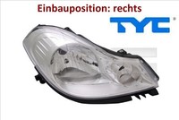 TYC 20-12179-05-2 Hauptscheinwerfer Rechts Scheinwerfer Frontscheinwerfer