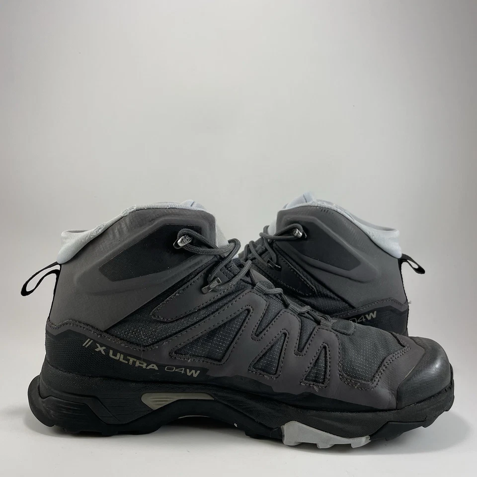 Salomon X Ultra Mid 04 Hiking Boots Womens Size 11 Gray Waterproof GTX Goretex - Image 4 of 4