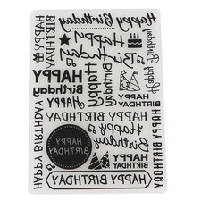 Happy Birthday Embossing Folder DIY Handcraft Scrapbooking Stamp Photo Album CS