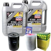 Mann Inspektionspaket 10L Liqui Moly Top Tec 4100 5W-40 FüR Fiat Ducato 140
