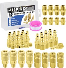 Air Coupler  Plug Kit,45 Pcs 1/4" NPT Air Tool Fittings Set,Quick Connect Air H