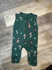 Kyte Zippered Sleeveless Romper In Koi Size 3-6 Months Bamboo Viscose Baby