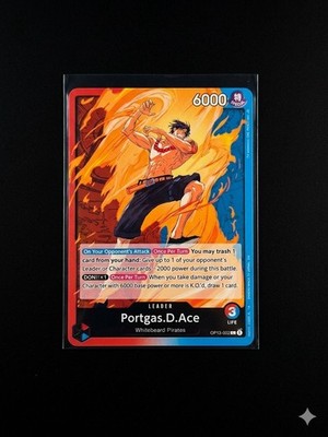 Bandai One Piece CCG Portgas.D.Ace Leader OP13-002 6000 Power Special