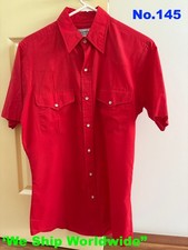 Diamond Ranch Wear Western Pearl Snap  Short Sleeve / S-Shirt  " SMALL  RED "