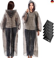 5Er Pack Einweg Regenponcho, Einmal Regencape Atmungsaktive, Wasserdichte