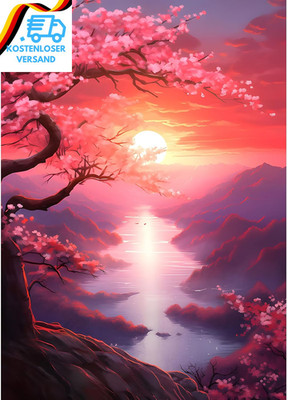 DPHERO DIY Blumen Diamant Painting Kits Bilder Für Erwachsene Anfänger,5D Fluss