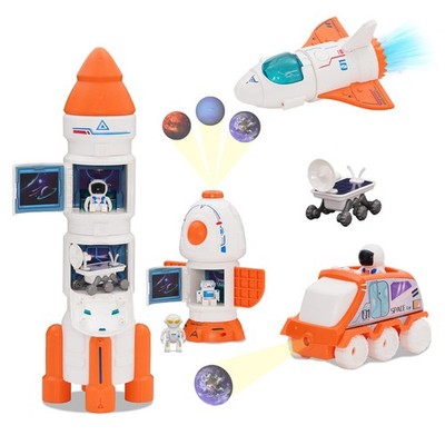 Raketen Spielzeug für Kinder, Space Shuttle Modell mit Astronautenfiguren, Ra...