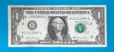 November 11, 1955 (B 11111955 A) BIRTHDAY $1 One Dollar Bill | eBay