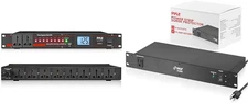 10 Outlet 2000W Power Sequencer Rack Mount Pro Audio Supply Controller with PDU