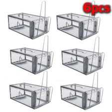 6pcs Humane Small Live Animal Trap Control Steel Cage Mouse Trap Rat SkunkCat