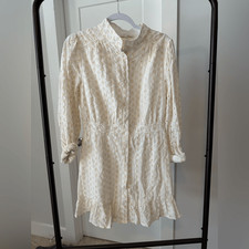 KARLIE Eyelet Button Down Shirt Dress