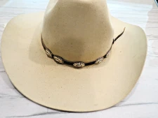 Sterling Silver 5Concho Hat Band  & Small Sterling Silver Buckle