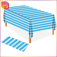 Tischdecke Deko Oktoberfest Blau Weiß 4 StüCk Tischtuch Bayern Festzelt
