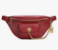 COACH Jennifer Lopez Women's Chain Fanny Pack Leather Crossbody Bag New Tags